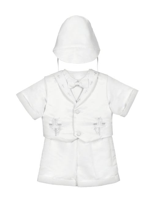 Boy's white Christening Baptism Suit Set