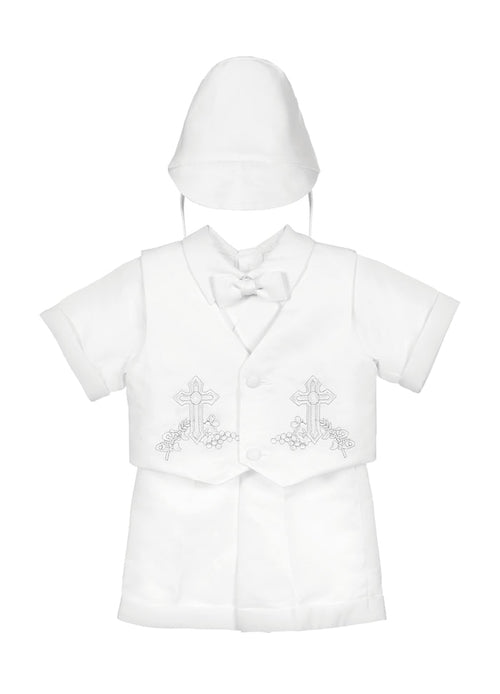 Boy's white Christening Baptism Suit Set