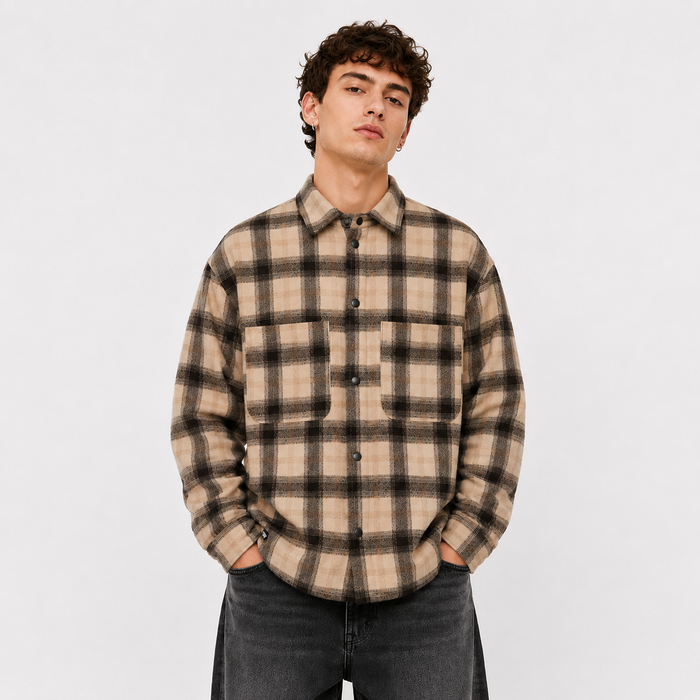 Camisa WHATUP Hombre I2360 Café