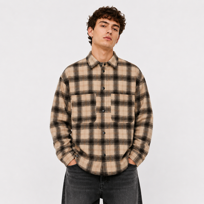Camisa WHATUP Hombre I2360 Café
