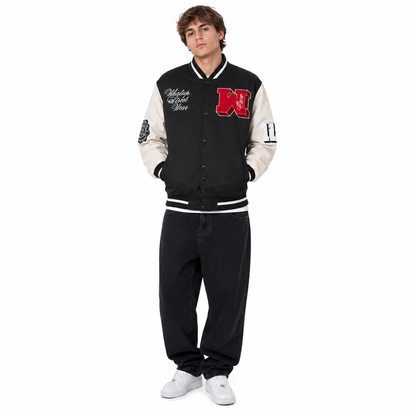 Chaqueta WHATUP Varsity Hombre I2360 Negro