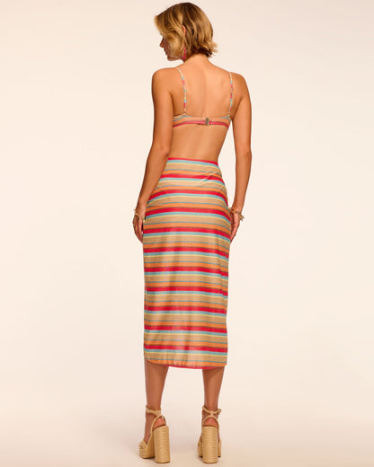 Xana Glitter Stripe Coverup Skirt