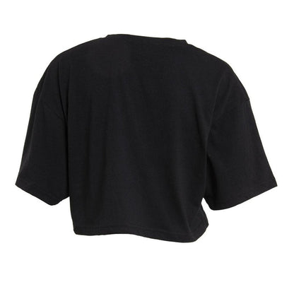 Crop Top Women Black Print Mistic