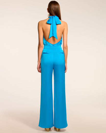 Tatiana Wide Leg Halter Jumpsuit | ROYALE BLUE