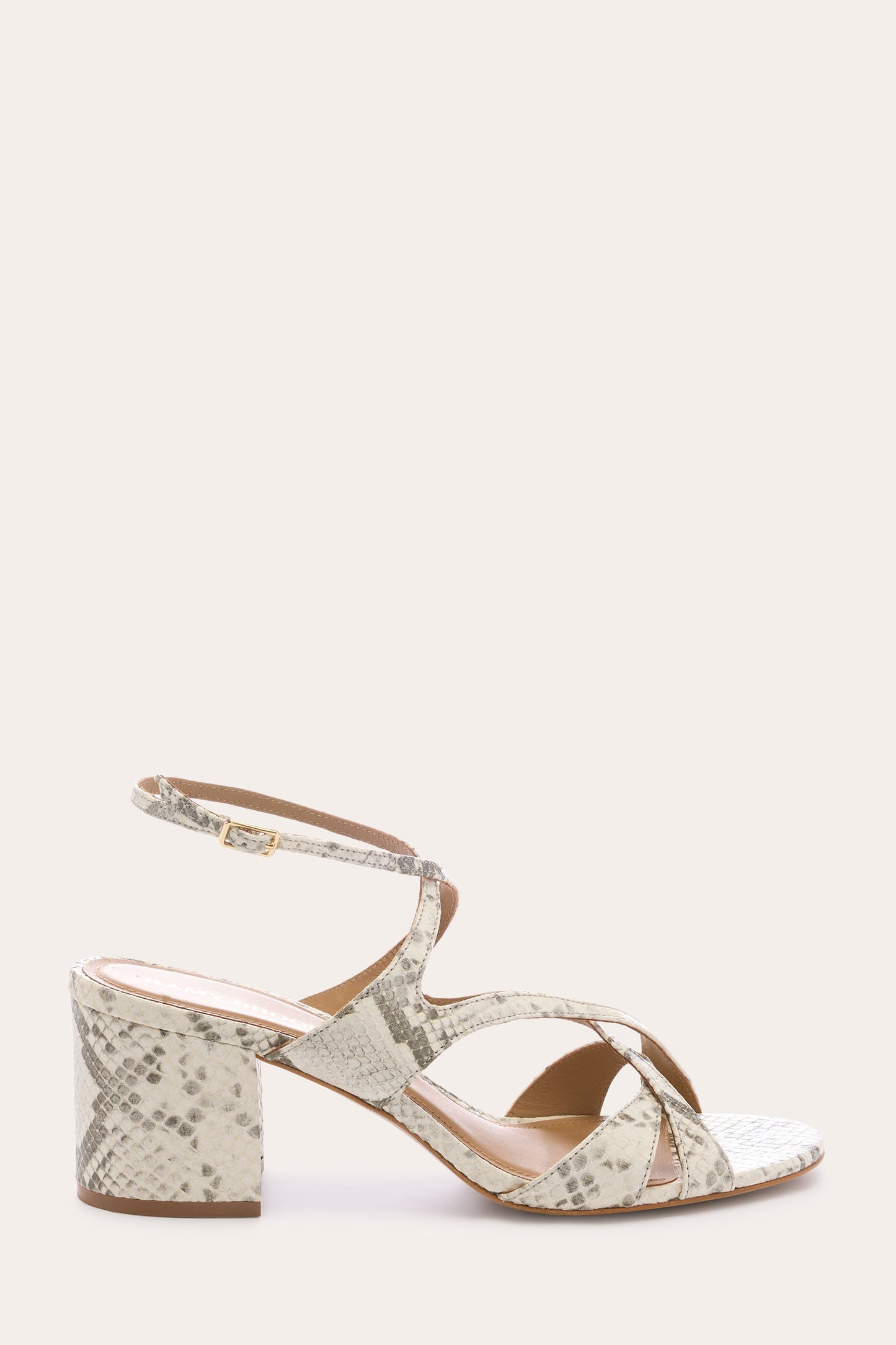 Susie Leather Block Heel | GREY