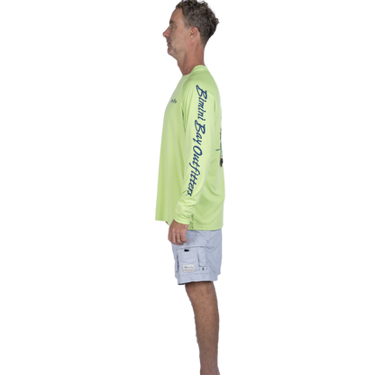 Hook M' Men's Long Sleeve - Shirt Bass Lime
