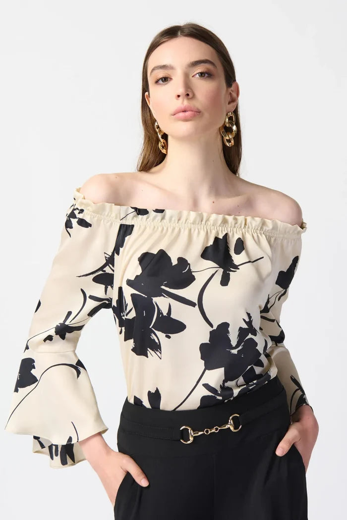 Joseph Ribkoff - Top - Beige/Black