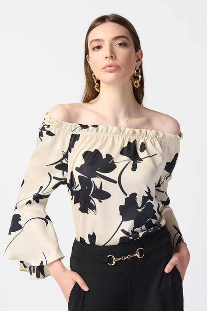 Joseph Ribkoff - Top - Beige/Black