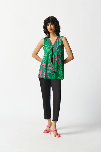 Joseph Ribkoff - Trapeze Tunic - Green/Multi