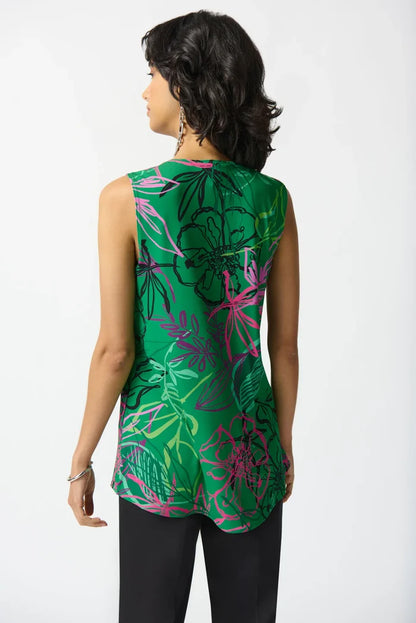 Joseph Ribkoff - Trapeze Tunic - Green/Multi