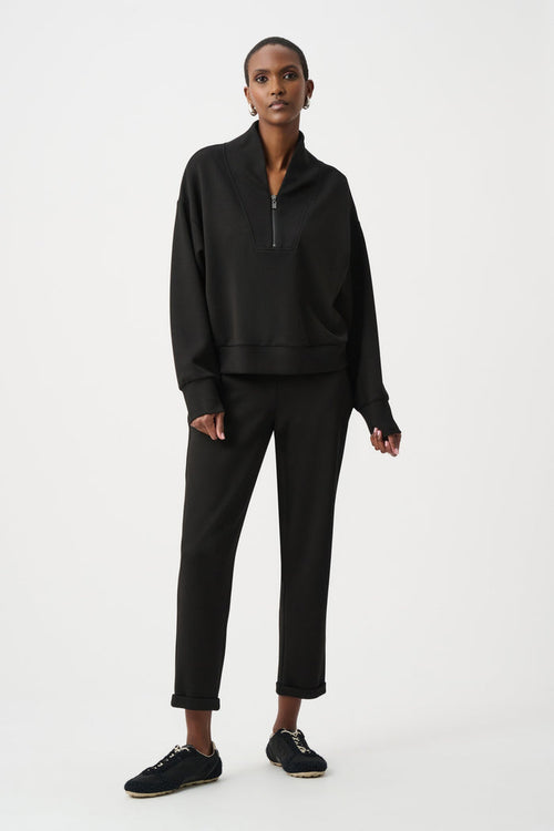Joseph Ribkoff Scuba Jersey Boxy Sweatshirt Black