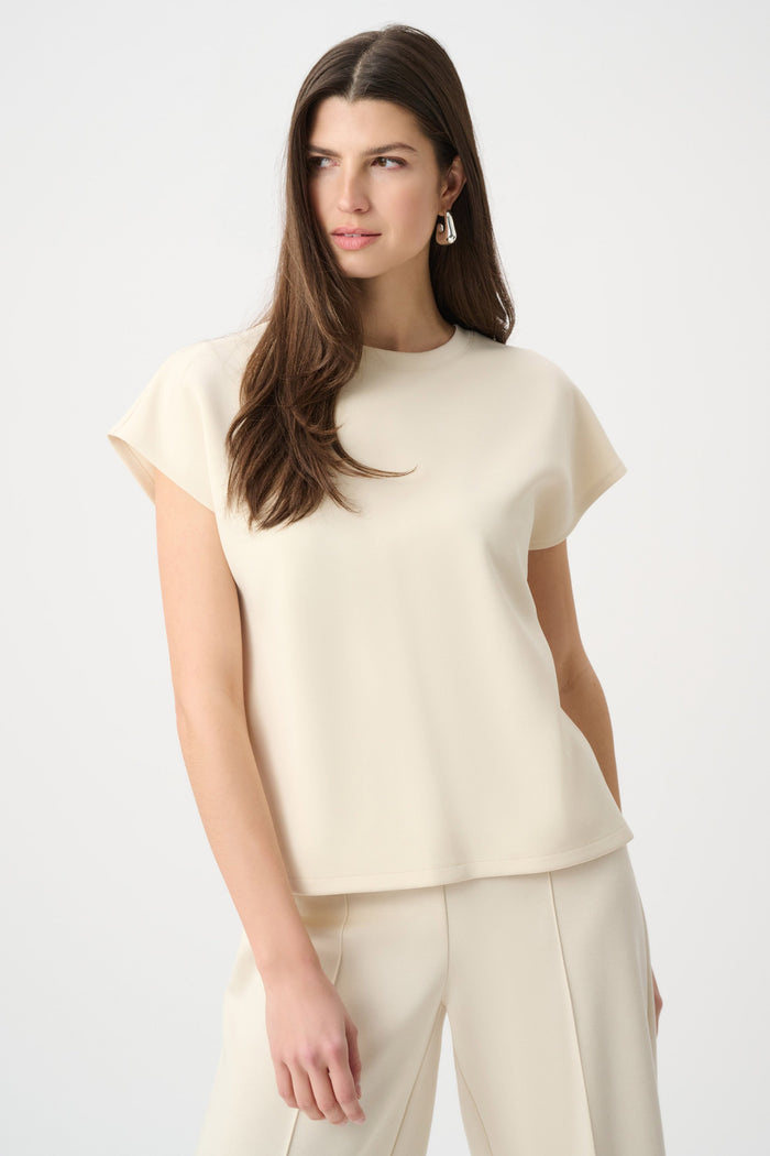 Joseph Ribkoff Scuba Jersey Crewneck Boxy Top