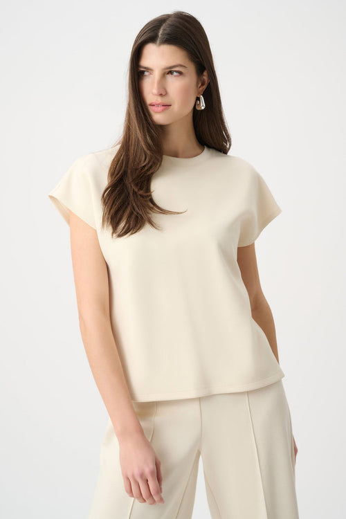 Joseph Ribkoff Scuba Jersey Crewneck Boxy Top