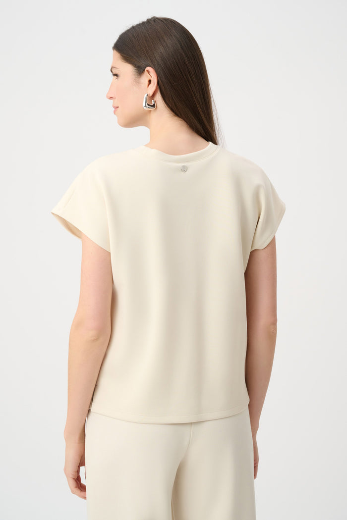 Joseph Ribkoff Scuba Jersey Crewneck Boxy Top