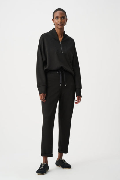 Joseph Ribkoff Scuba Jersey Pull-On Jogger Pants - Black
