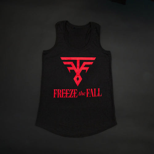 Ladies Black Tank Top - Red Logo