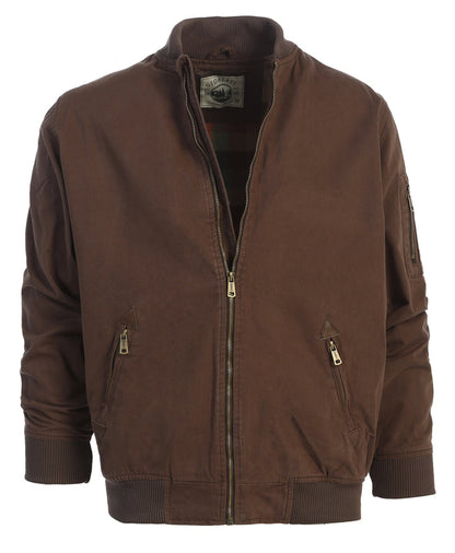 Men's 100% Cotton Sportwear Full Zipper Twill Bomber Jacket