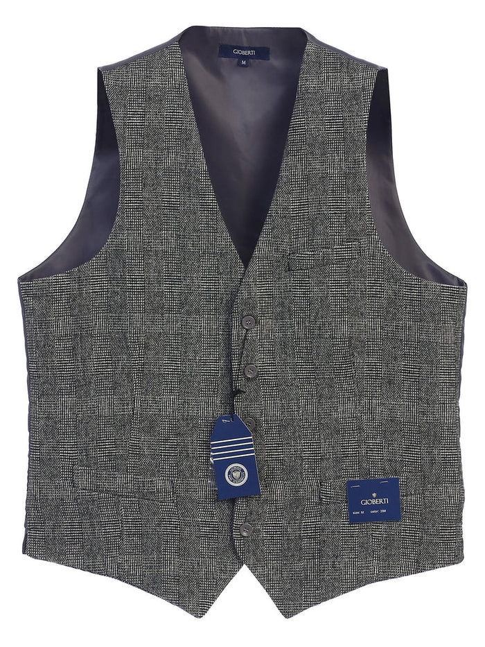 MEN'S 5 BUTTON CASUAL FORMAL TWEED SUIT VEST