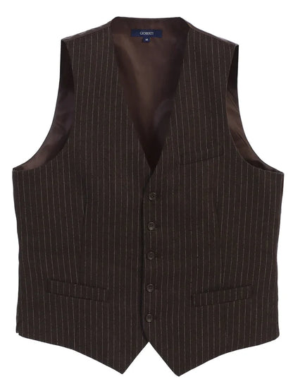 MEN'S 5N BUTTON FORMAL STRIPE SUIT VEST