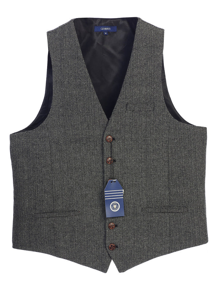 MEN'S 6 BUTTON CUSTOM FORMAL TWEED VEST
