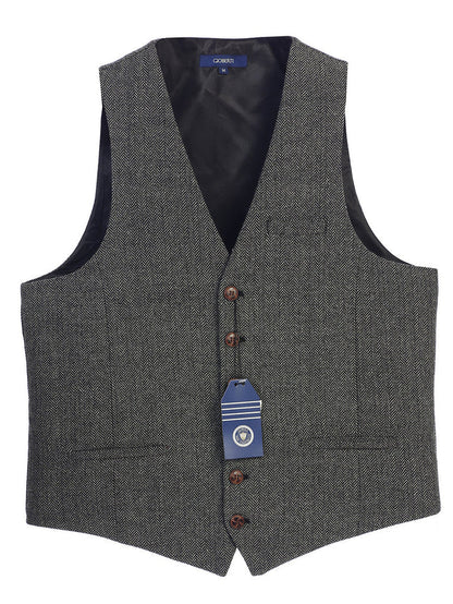 MEN'S 6 BUTTON CUSTOM FORMAL TWEED VEST