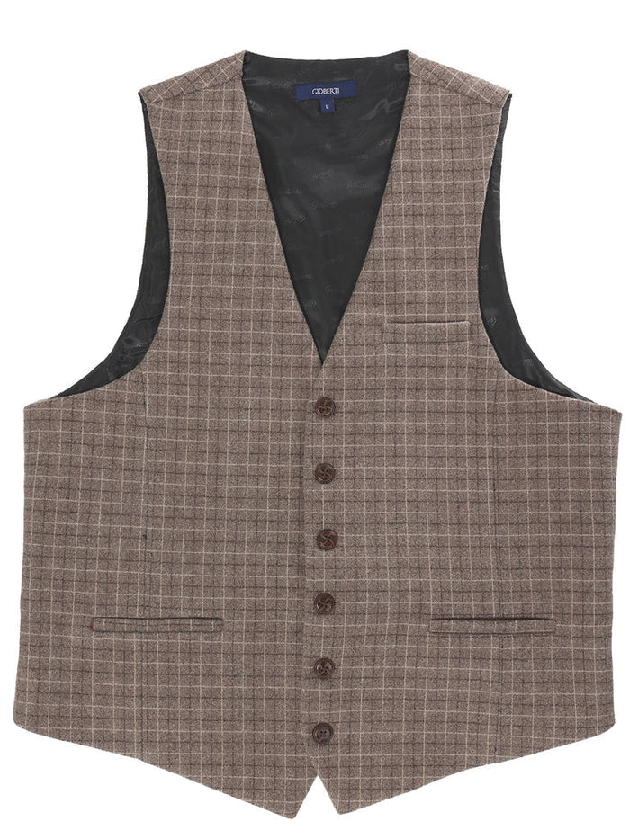 MEN'S 6 BUTTON CUSTOM FORMAL TWEED VEST