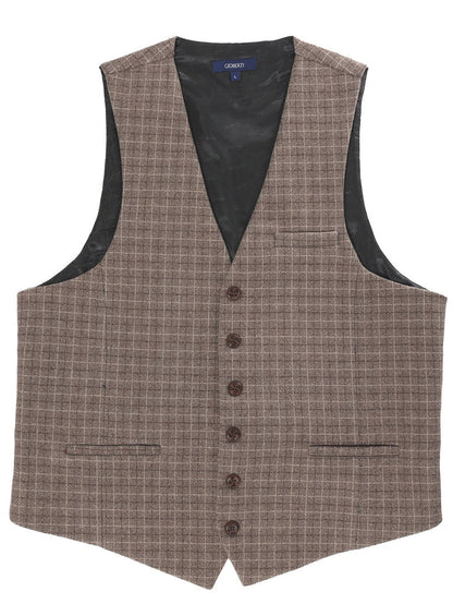 MEN'S 6 BUTTON CUSTOM FORMAL TWEED VEST