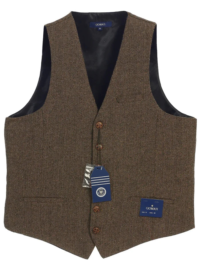MEN'S 6 BUTTON CUSTOM FORMAL TWEED VEST