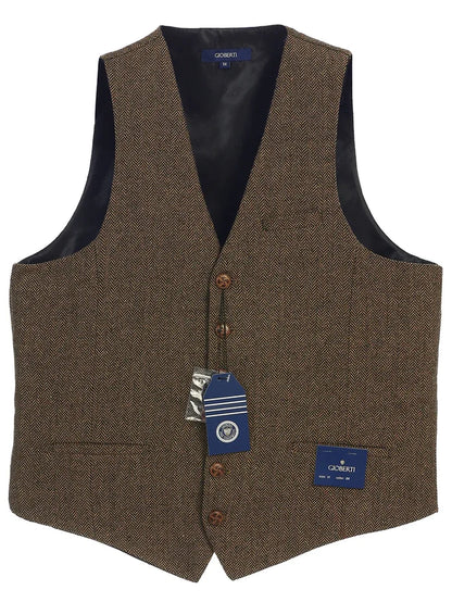 MEN'S 6 BUTTON CUSTOM FORMAL TWEED VEST