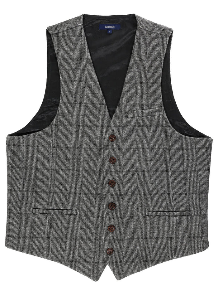 MEN'S 6 BUTTON CUSTOM FORMAL TWEED VEST
