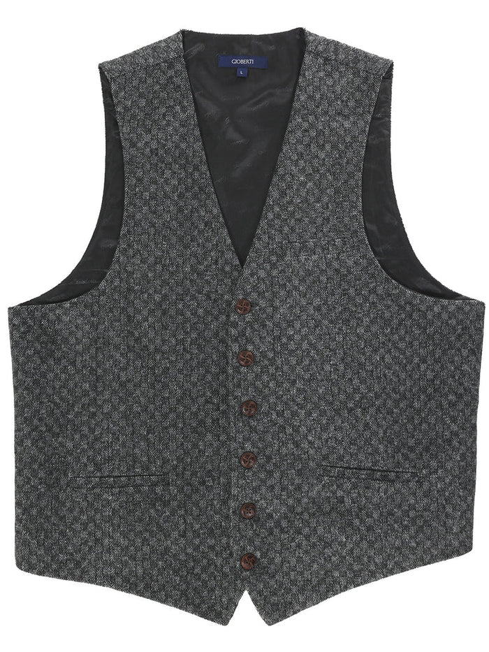 MEN'S 6 BUTTON CUSTOM FORMAL TWEED VEST
