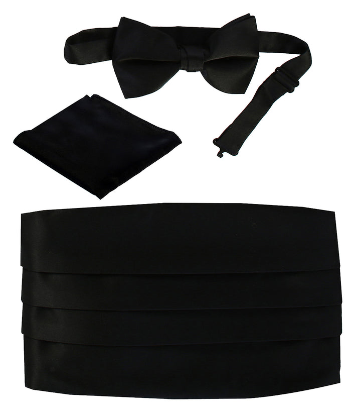 Men's Adjustable Satin and Paisley Cummerbund Set