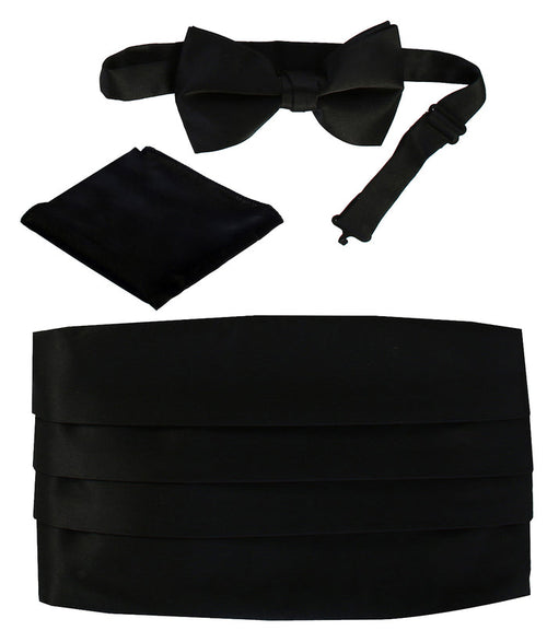 Men's Adjustable Satin and Paisley Cummerbund Set