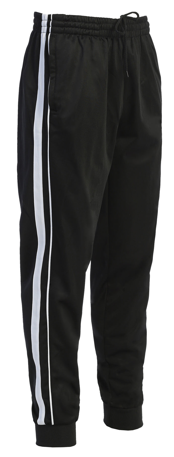 MEN'S ATHLETIC TRACK PANTS WITH RIBBED CUFF LEG