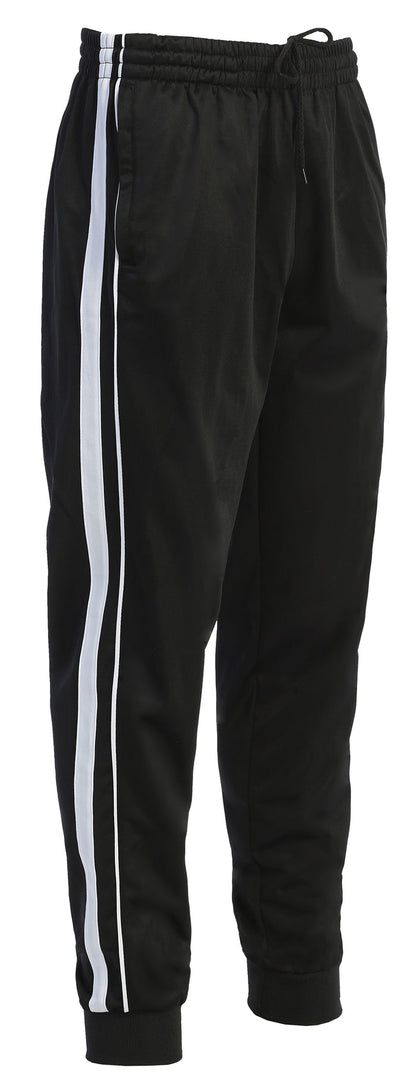 MEN'S ATHLETIC TRACK PANTS WITH RIBBED CUFF LEG
