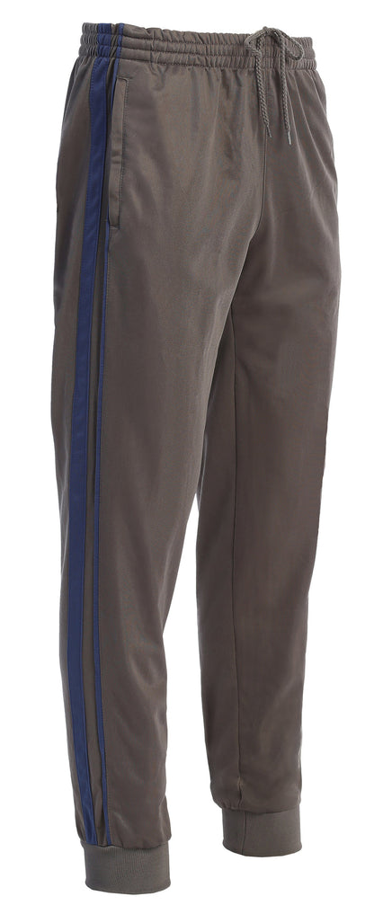 MEN'S ATHLETIC TRACK PANTS WITH RIBBED CUFF LEG