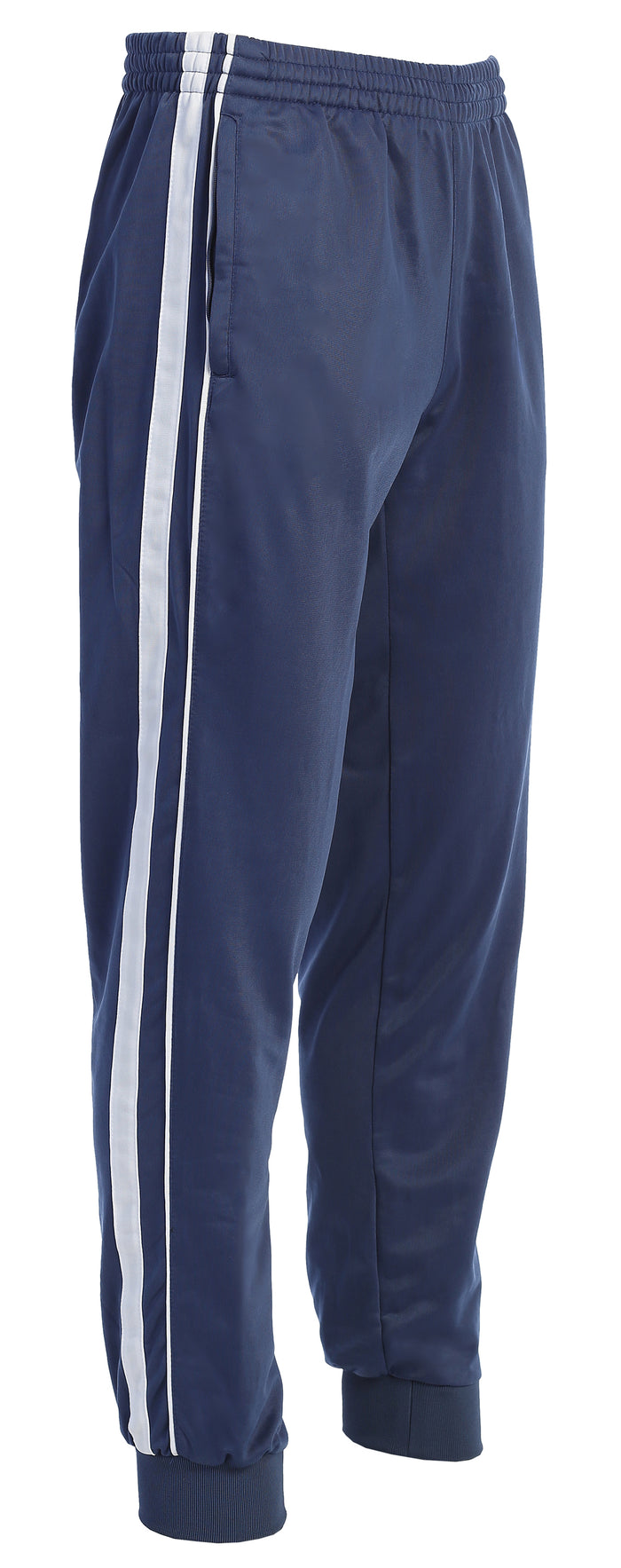 MEN'S ATHLETIC TRACK PANTS WITH RIBBED CUFF LEG