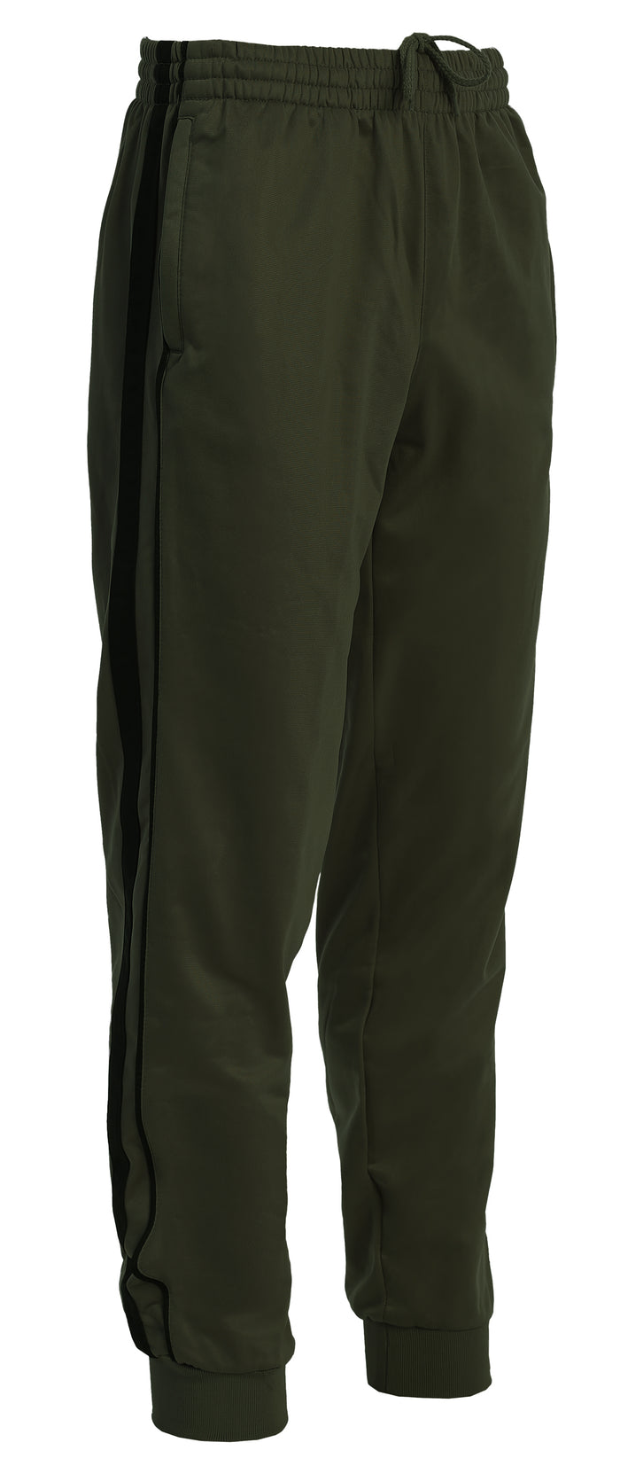MEN'S ATHLETIC TRACK PANTS WITH RIBBED CUFF LEG