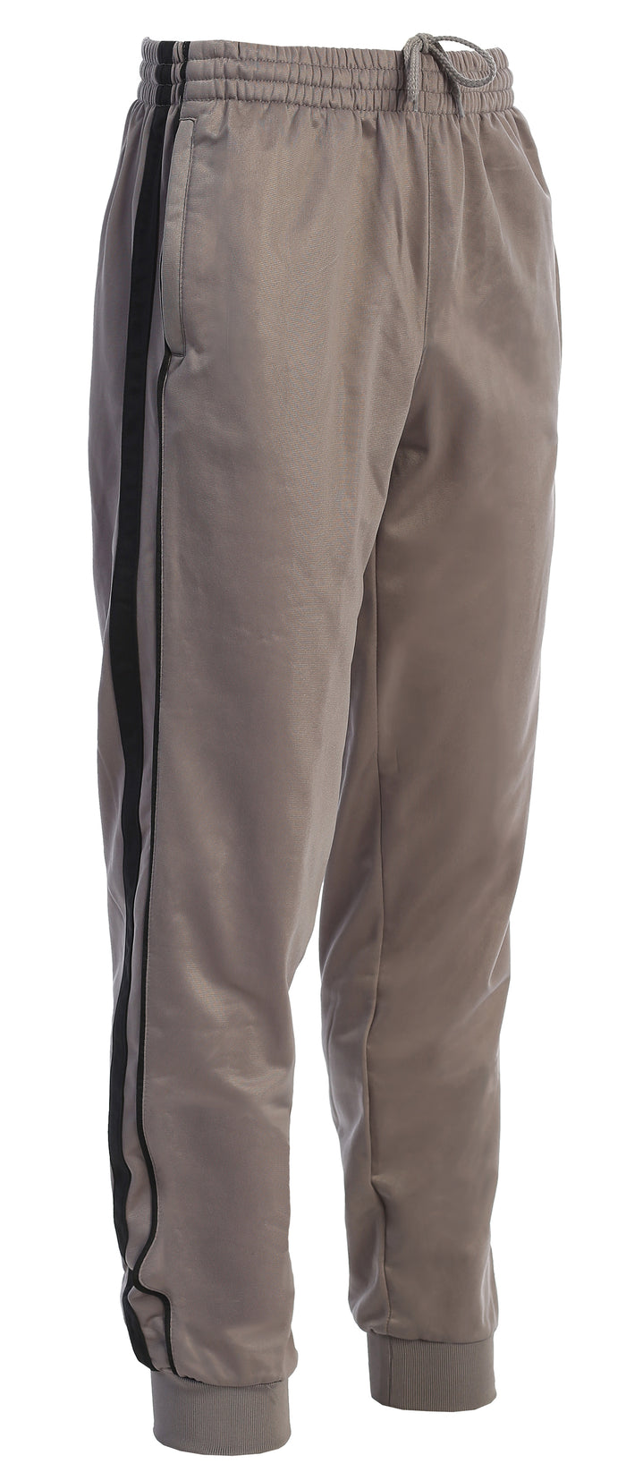 MEN'S ATHLETIC TRACK PANTS WITH RIBBED CUFF LEG