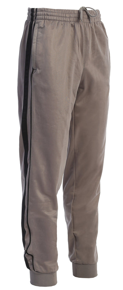 MEN'S ATHLETIC TRACK PANTS WITH RIBBED CUFF LEG
