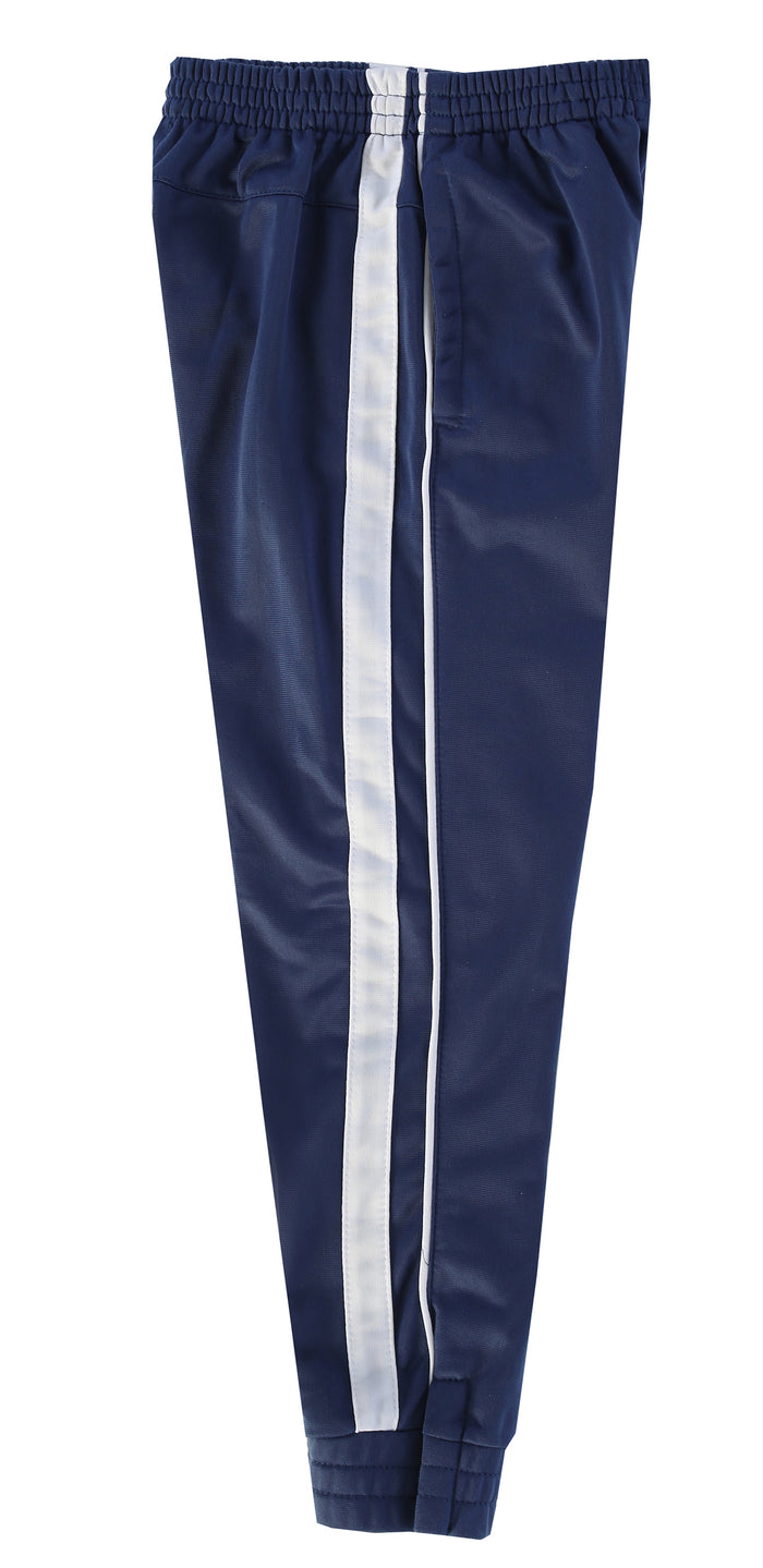 MEN'S ATHLETIC TRACK PANTS WITH RIBBED ZIPPER ANKLE CUFF