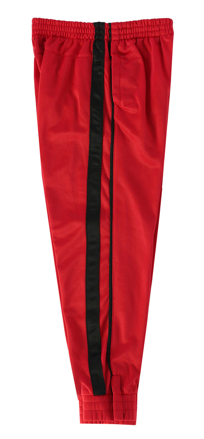 MEN'S ATHLETIC TRACK PANTS WITH RIBBED ZIPPER ANKLE CUFF