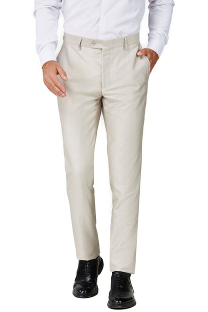 Men's Beige Notched Lapel Suit Slim Fit (3 PCS)