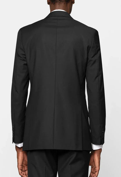 Men's Black Notched Lapel Suit Slim Fit (3 PCS)