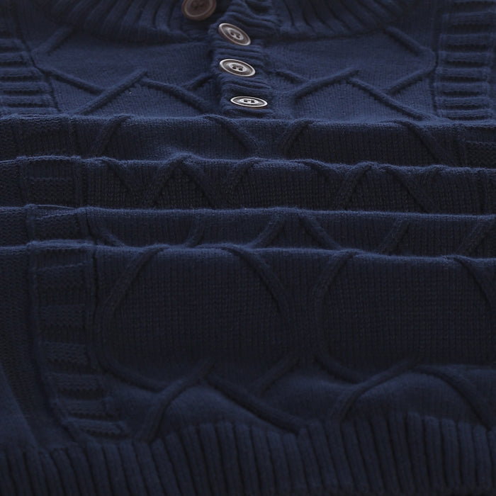 Men's Button Down Collar Pullover