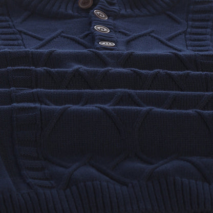 Men's Button Down Collar Pullover