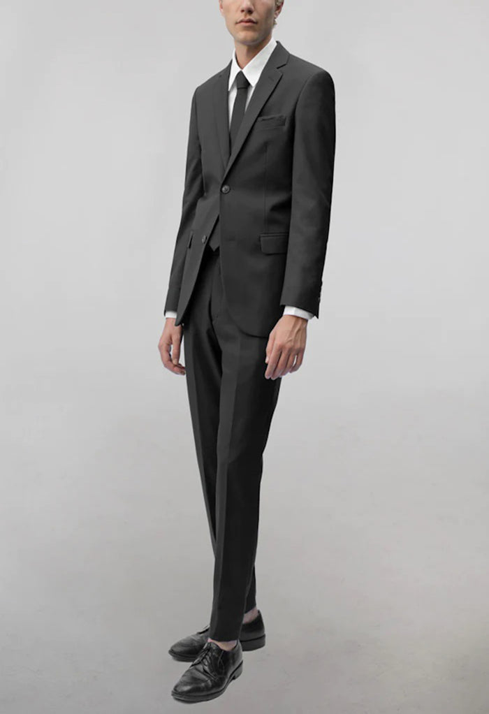 Men's Charcoal Notched Lapel Suit Slim Fit (3 PCS)