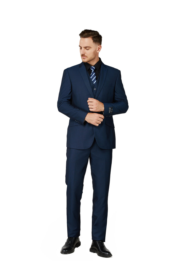 Men's Diamante Blue Notched Lapel Suit Slim Fit (3 PCS)