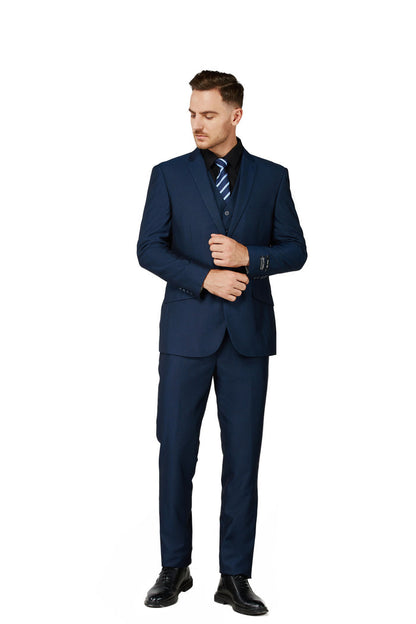 Men's Diamante Blue Notched Lapel Suit Slim Fit (3 PCS)