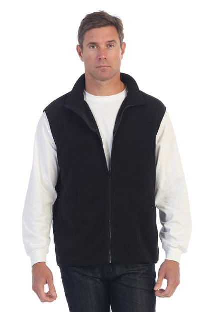 Men's Full Zipper Polar Fleece Vest